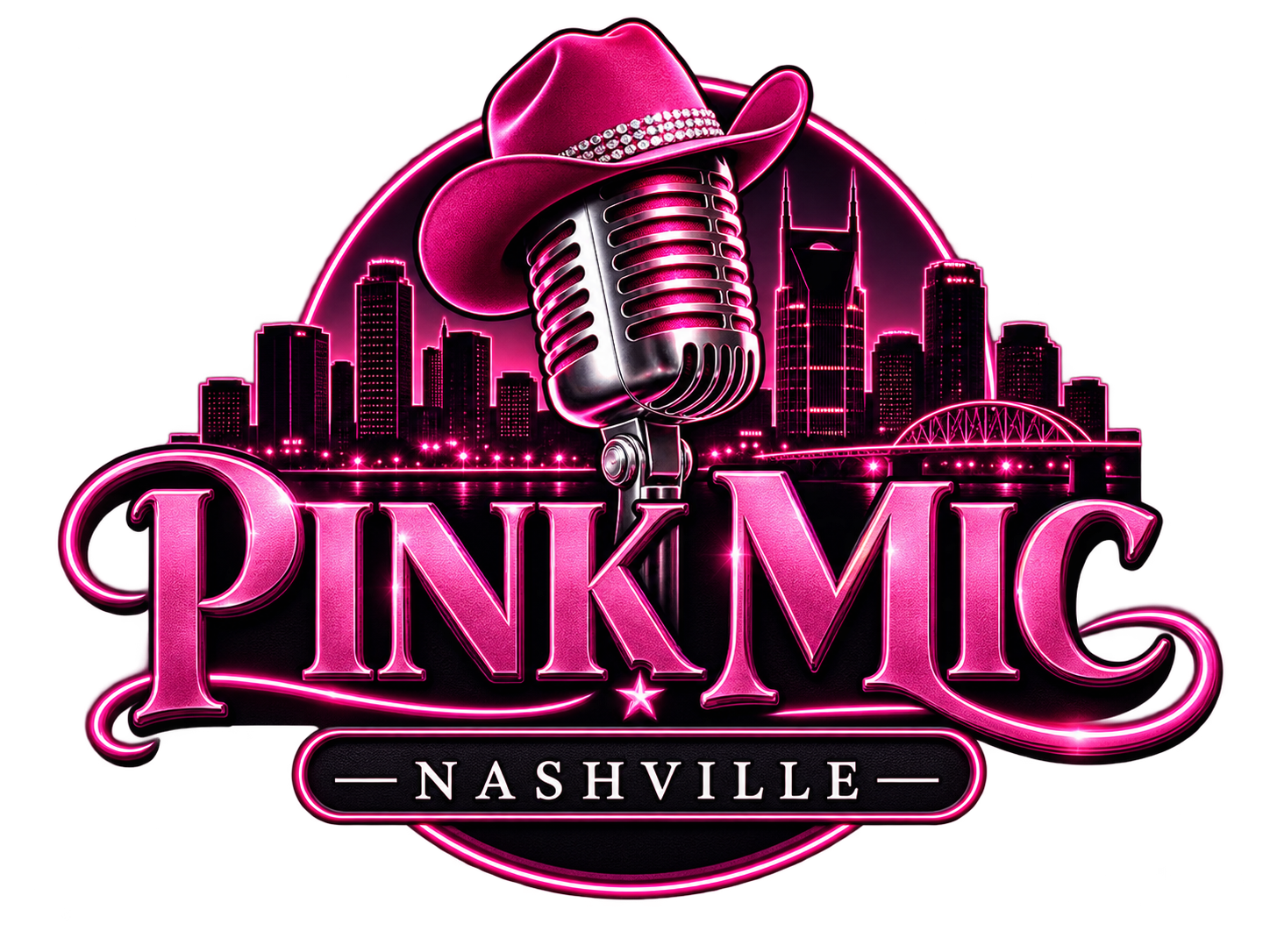 Pink Mic Nashville Logo